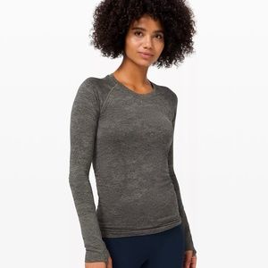 Lululemon Swiftly Tech Long Sleeve Shirt 2.0 Workout Top Size 8 Olive Green